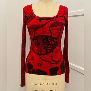 Custo Barcelona Top, size M, color red and black